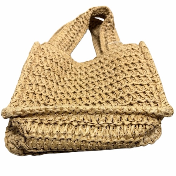 H&M Woven Tan Handbag Small - Picture 3 of 3